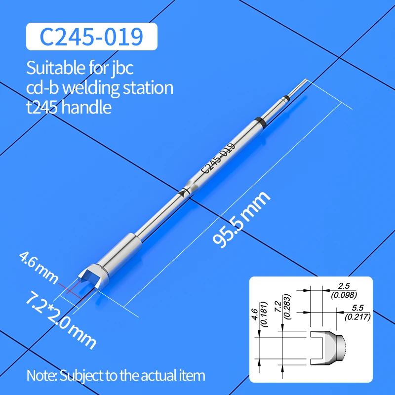 Наконечники для паяльника C245 (C245-016, 017, 018, 019, 150, 931, 758, 760, 780, 785, 762, 067) для рукоятки JBC T245, инструмент для ремонта печатных плат (art.: 3920d2a12f473) - 3920d2a12f473