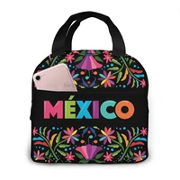 insulated lunch bag thermal mexican traditional tote bags cooler picnic food lunch box bag for kids women girls men children