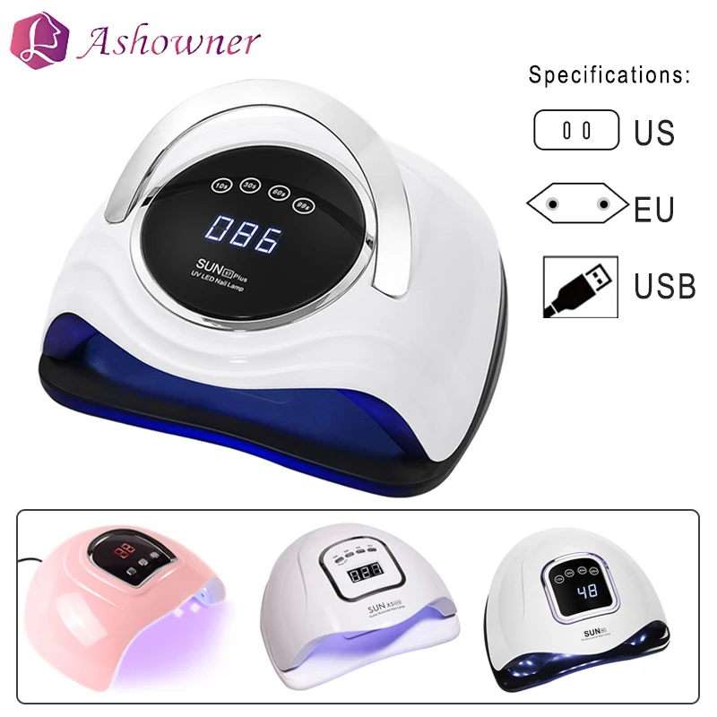 

Nail Dryer LED UV Lamp Manicure Dual light source Fast Curing Gel Nail Polish 45 LEDS Motion Sensing Pedicure Salon Tool