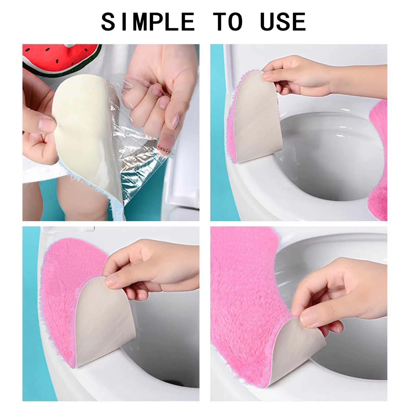 1 пара мягкий плюшевый стирающийся коврик для унитаза |