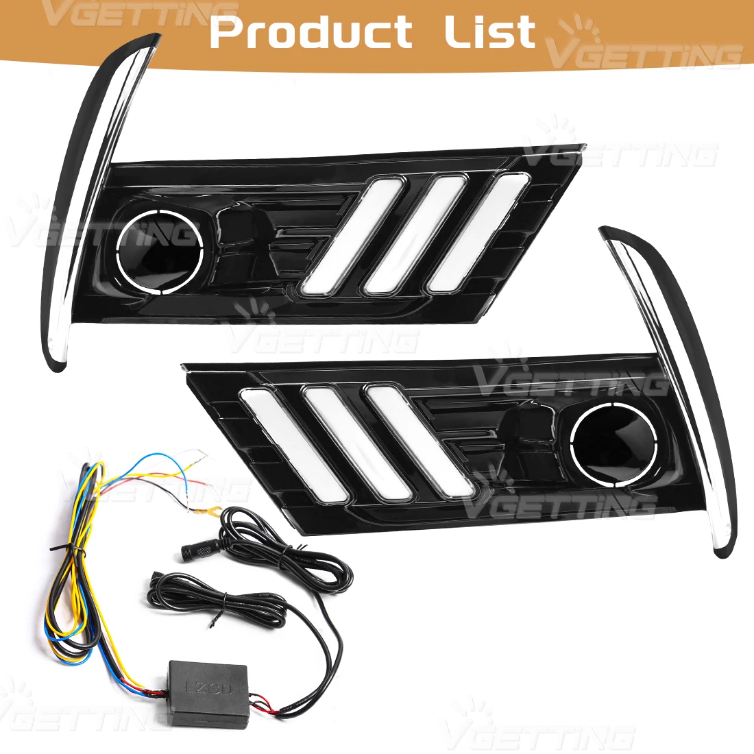 Передний бампер автомобиля дневные ходовые огни для Toyota Corolla 2017 2018 белый DRL желтый