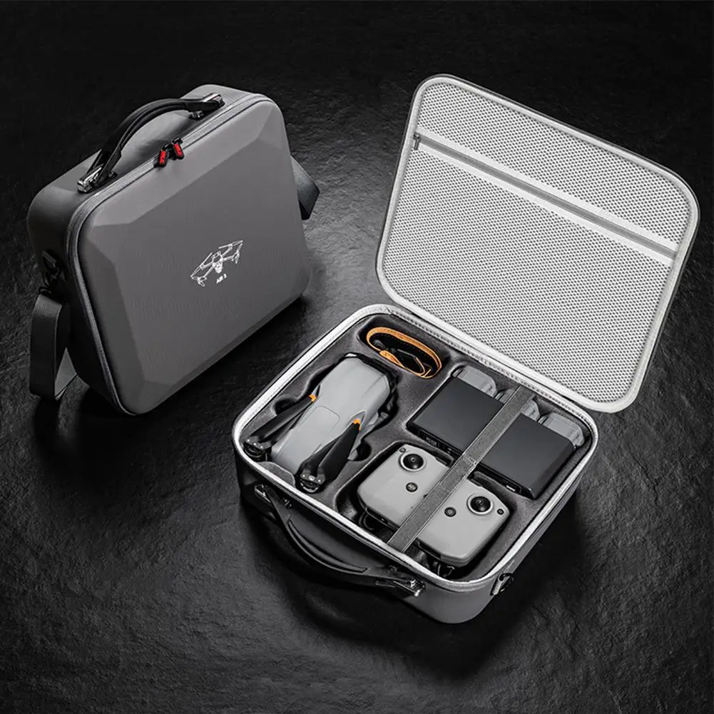 

PU Hard Carrying Case For DJI Air 3 Drones Bag RC2/N2 Remote Control Inner Storage Grooves Portable Waterproof Protective Cover