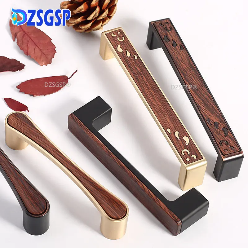 DZSGSP новые китайские технические ручки для современного простого шкафа, шкафа из цинкового сплава, деревянная фурнитура
