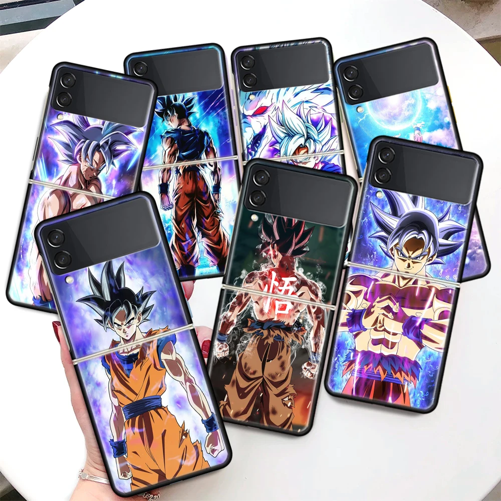 

Dragon Ball Son Goku Coque Phone Case For Samsung Galaxy Z Flip 3 5G Black Hard Cover ZFlip 3 Luxury Shockproof Bumper Fundas