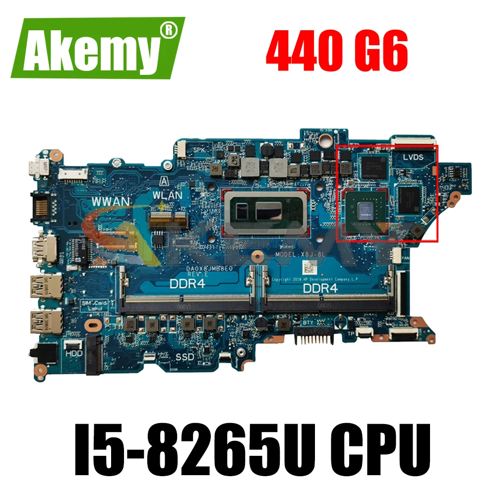 Для HP Probook 440 G6 I5-8265U CPU материнская плата для ноутбука DA0X8JMB8E0 N17S-G2-A1 DDR4 Материнская |