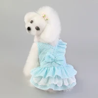 new pet dresses maltese elegant dress for small dogs cotton clothes york puppy costume bichon apparel wholesales dog clothing