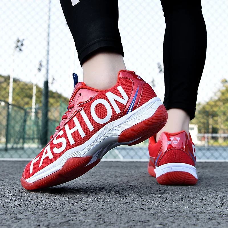JIEMIAO New Men Professional Badminton Shoes Comfortable Breathable Women Tennis Sneakers Fitness Badminton Trainers Shoes