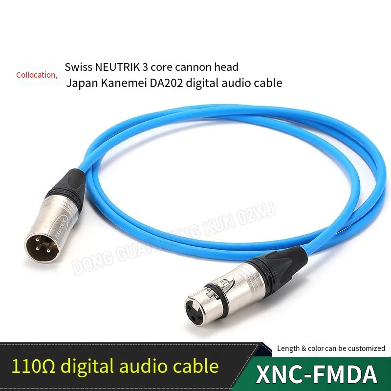 

0.5m-40m Audio Plug XLR DA202 Broadcast Grade Connector Microphone Plug 110 Ohm AES/EBU XLR Male & Female Balanced Cable Adapter