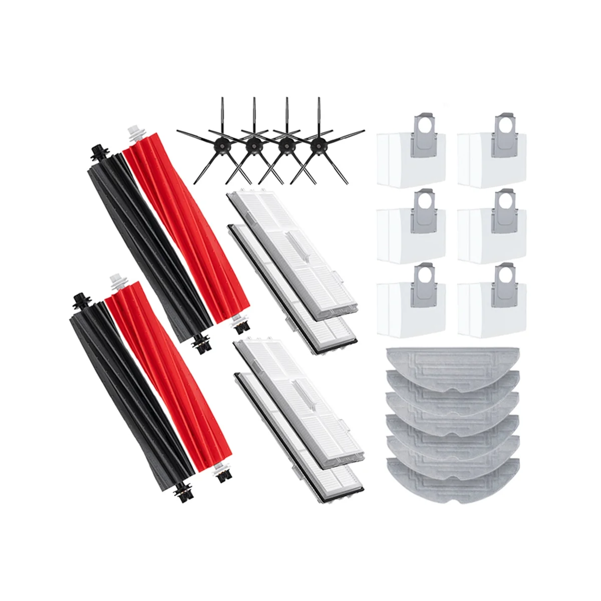 

For S8 Pro Ultra Robot Vacuum Dual Main Side Brush Hepa Filter Mop Cloths Dust Bag Spare Part Replacement Kit
