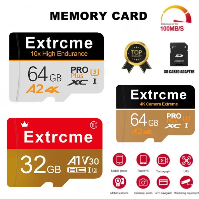 

Mini SD Memory Card 64GB 32GB 128gb Minisd Flash TF Card Mini Sd Cards UHS-1 Flash Memory Card With Package Free SD Adapter