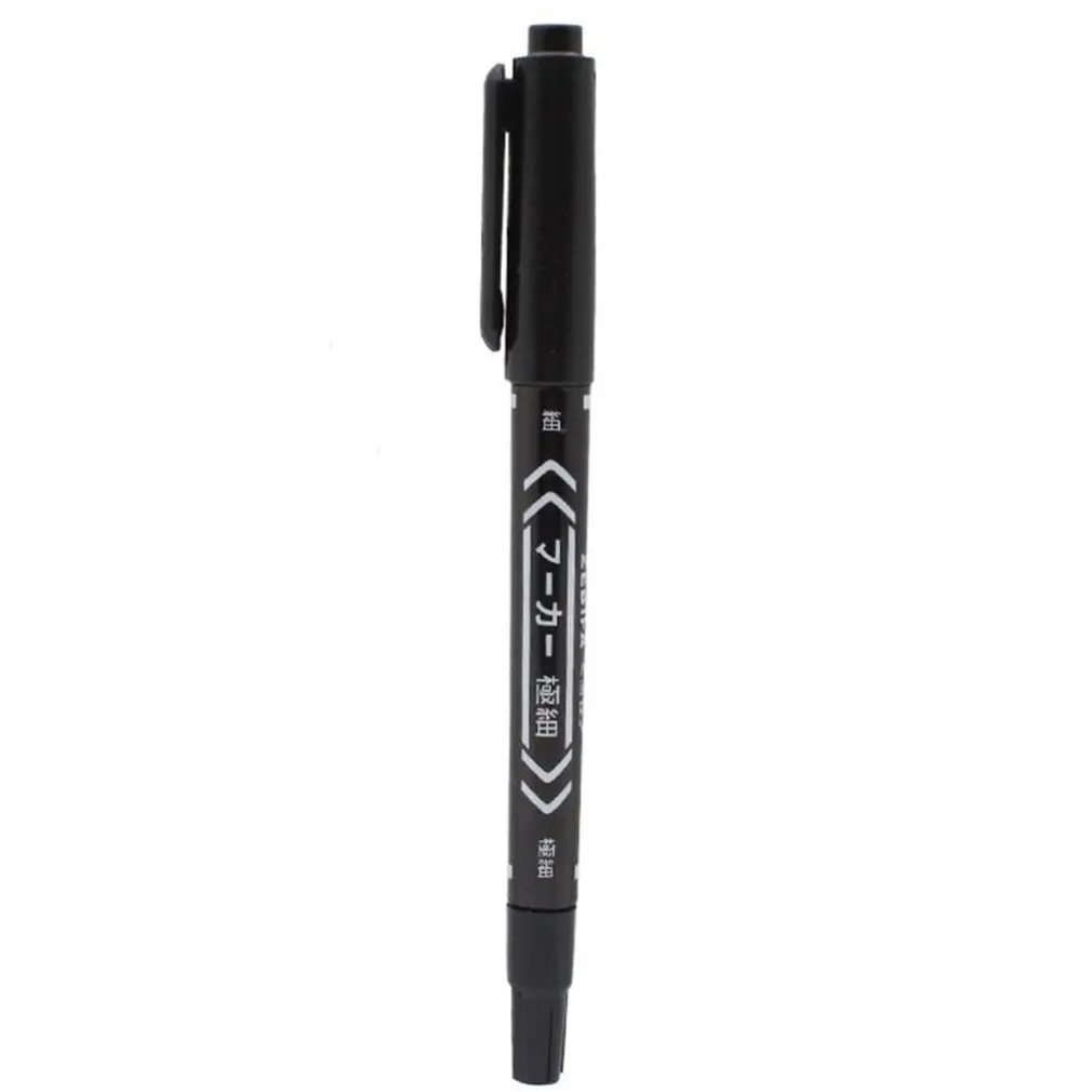 

Black Ultra-fine Double-end Marker Pen Small-end Pen Water-based For Hook Line Pen Practical Stationery