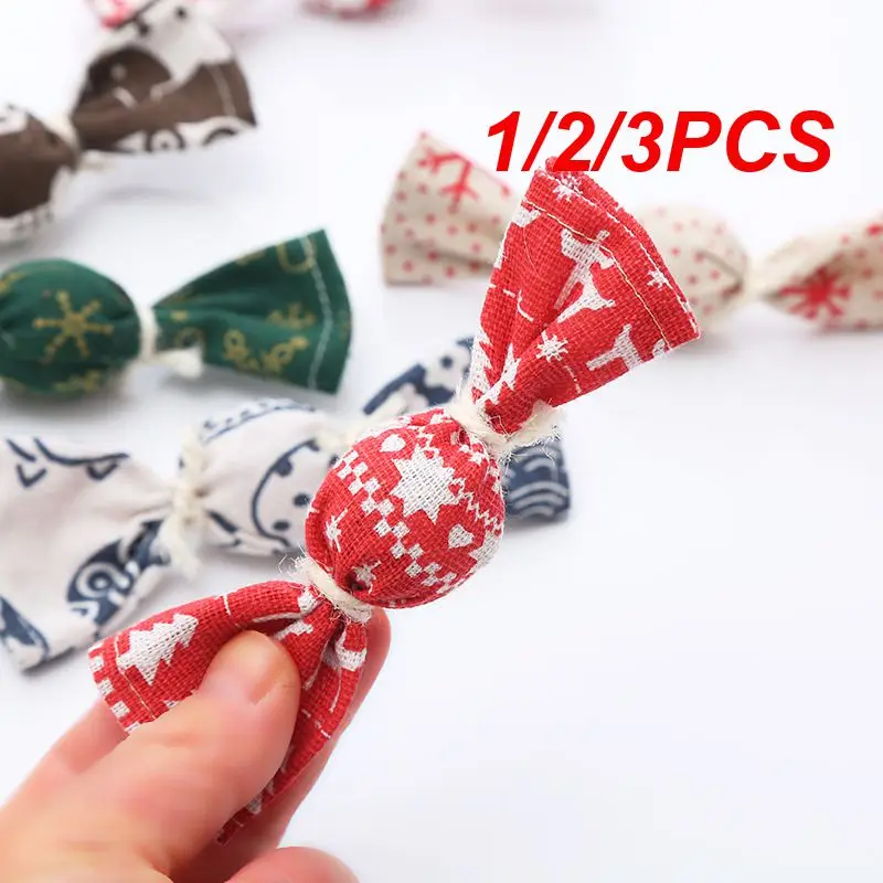 

1/2/3PCS Cat Mint Candy Bell Ball Toy Cute Swipe Rolling Christmas Bell Cloth Candy Shape Funny Kitten Interactive Japanese Toy