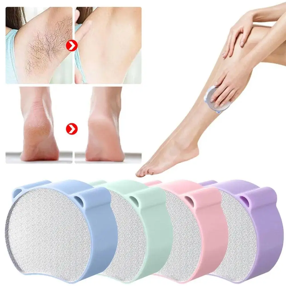 

2-In-1 Double Sided Nano Glass Hair Grinder Foot Grinder Physical Manual Epilator Epilator Cleaning Easy Reusable Tool Safe M3X2
