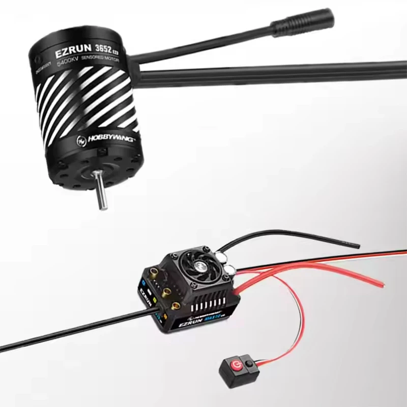 Бесколлекторные моторы Hobbywing EZRUN 3652SD G3 330041005400KV с датчиками и комплектом MAX10 G2 80A ESC для радиоуправляемых моделей 110 и 18 (багги, спорткары). (art.: 3920dd001accf) - 3920dd001accf