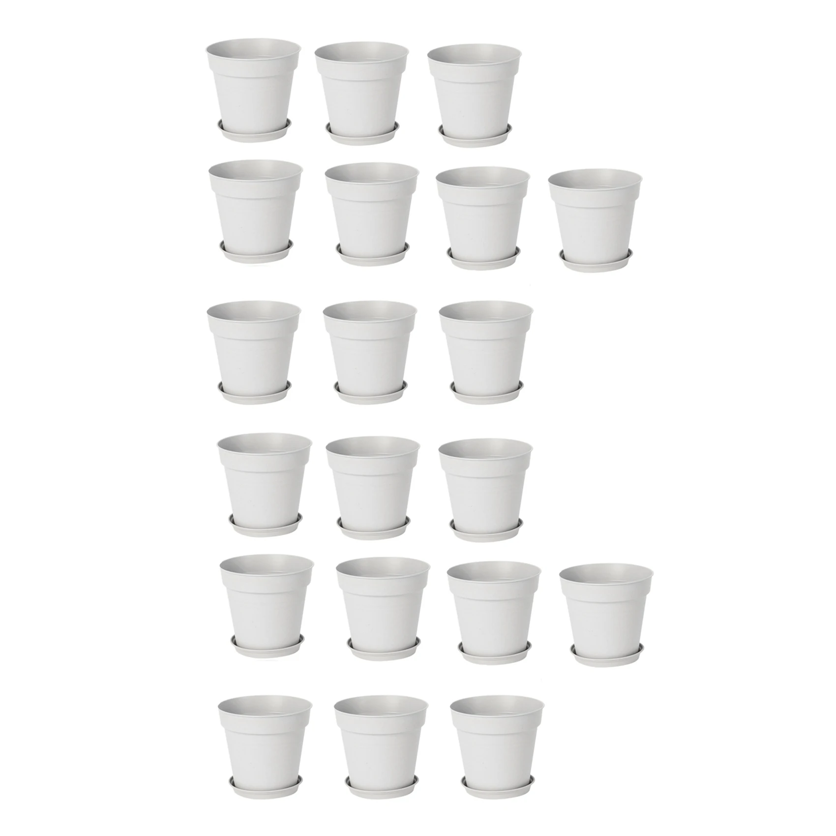 

Pots For Plants, 20 Pack Plastic Planters With Multiple Drainage Holes And Tray For All Home Garden Flowers Succulents