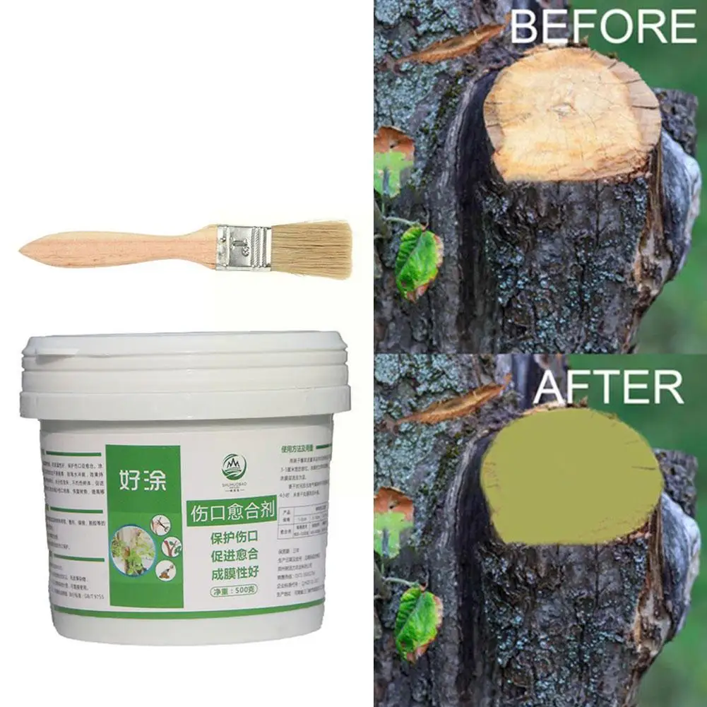

500g Tree Wound Sealer Healing Sealant Plant Grafting Cut Bonsai Ointment Tree Wound Repair Smear Paste Sealer Pruning Agen B4y5