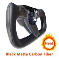 yoke matte carbon fiber steering wheel for tesla model y model 3 2017 2018 2019 2020 2021 2022 heating racing handle