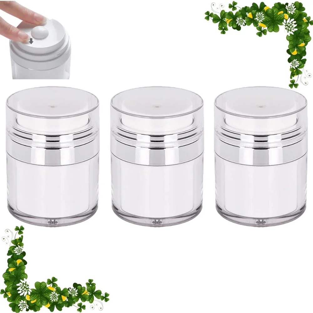 

5PCS 15G 30G 50G 100G High-grade Airless Pump Jars Cream Vacuum Refillable Empty Bottles Portable Lotion Moisturizer Containers