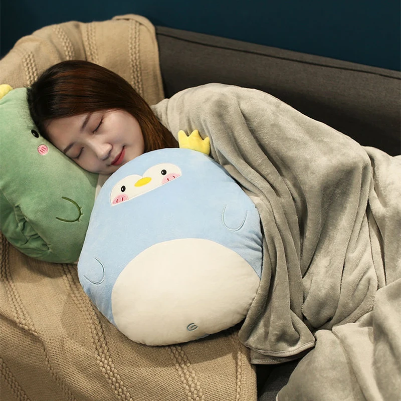 

Cartoon Pillow Quilt Dual-use Pillow Folding Air Conditioning Blanket Car Interior Cushion Pillow Two-in-One Office Nap Artifact