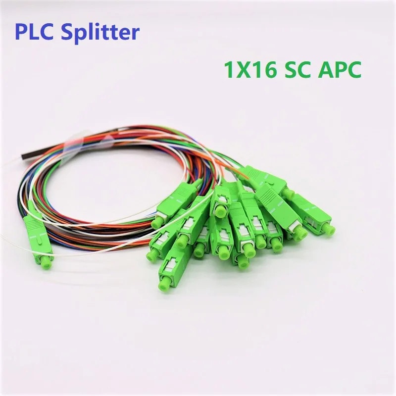 

10pcs 1X16 SC APC PLC Splitter 0.9mm Fiber Optical Mini steel tube type 1x16 Fiber Opitc Splitter Micro-enclosed Splitter
