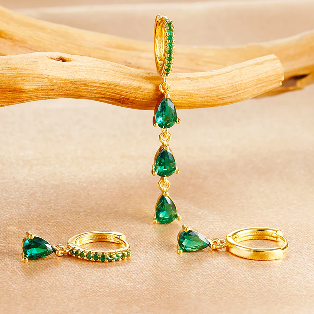 3 шт. серьги-подвески из нержавеющей стали