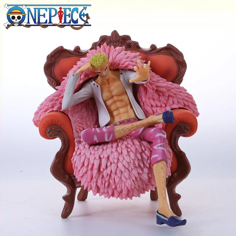 

23cm One Piece GK Sofa Donquixote Doflamingo Anime Figure Oka Shichibukai Manga Statue PVC Action Figurine Collectible Model Toy