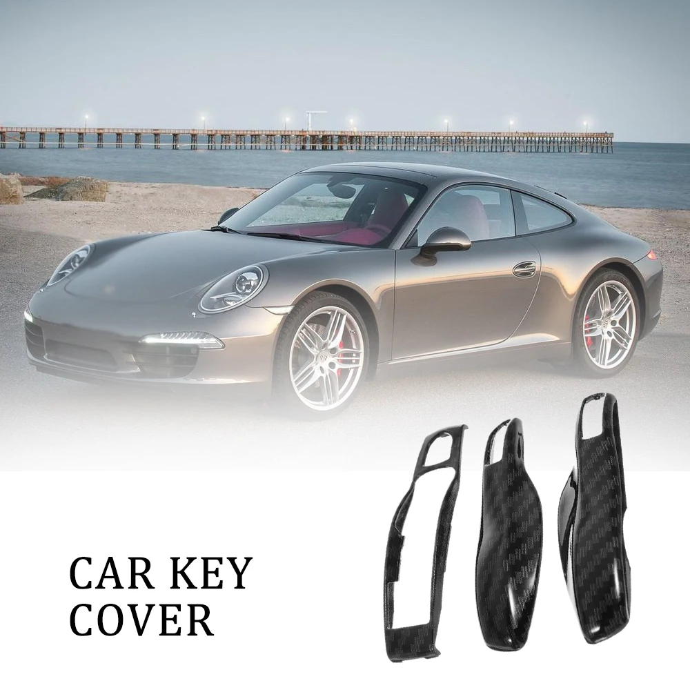 

Carbon Fiber Pattern FOB Remote Key Case Shell Cover For Porsche Boxster Cayman 911 Panamera Cayenne Macan Car Accessories