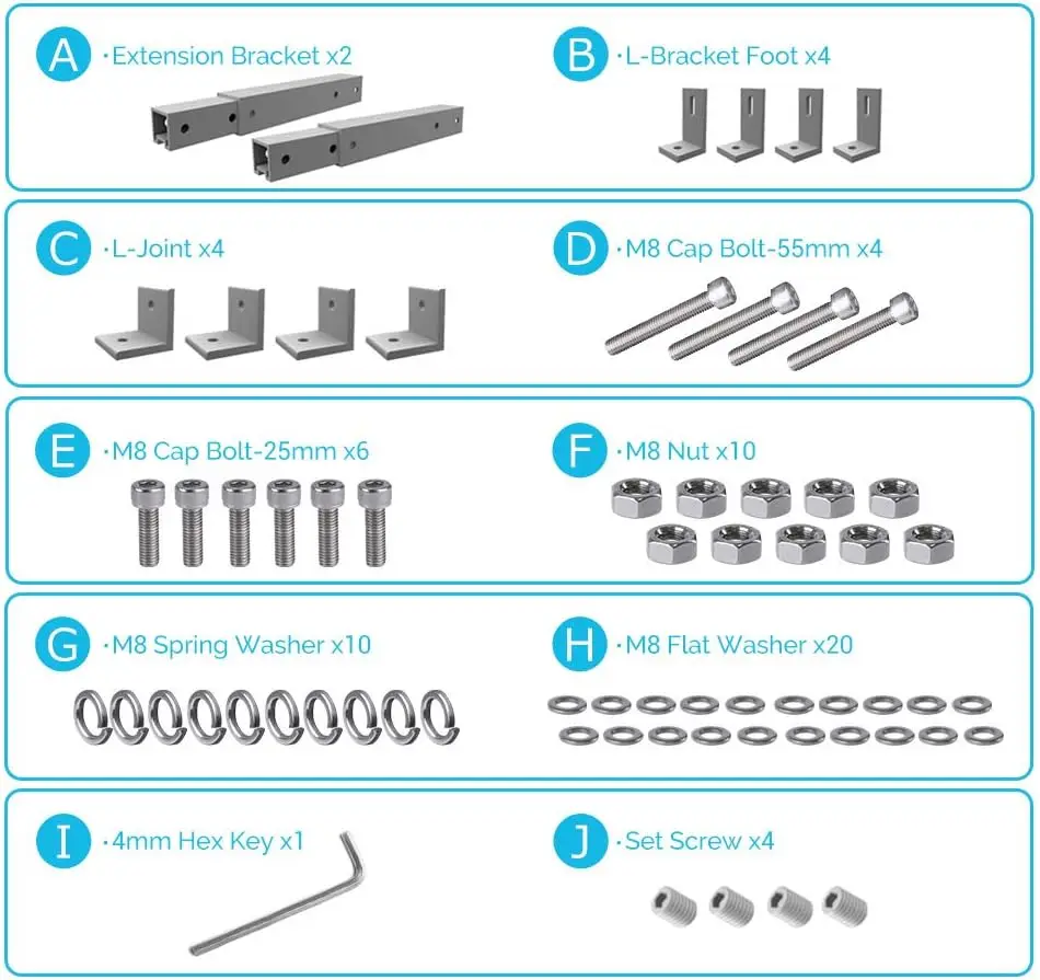 Регулируемые кронштейны для солнечных панелей Renogy