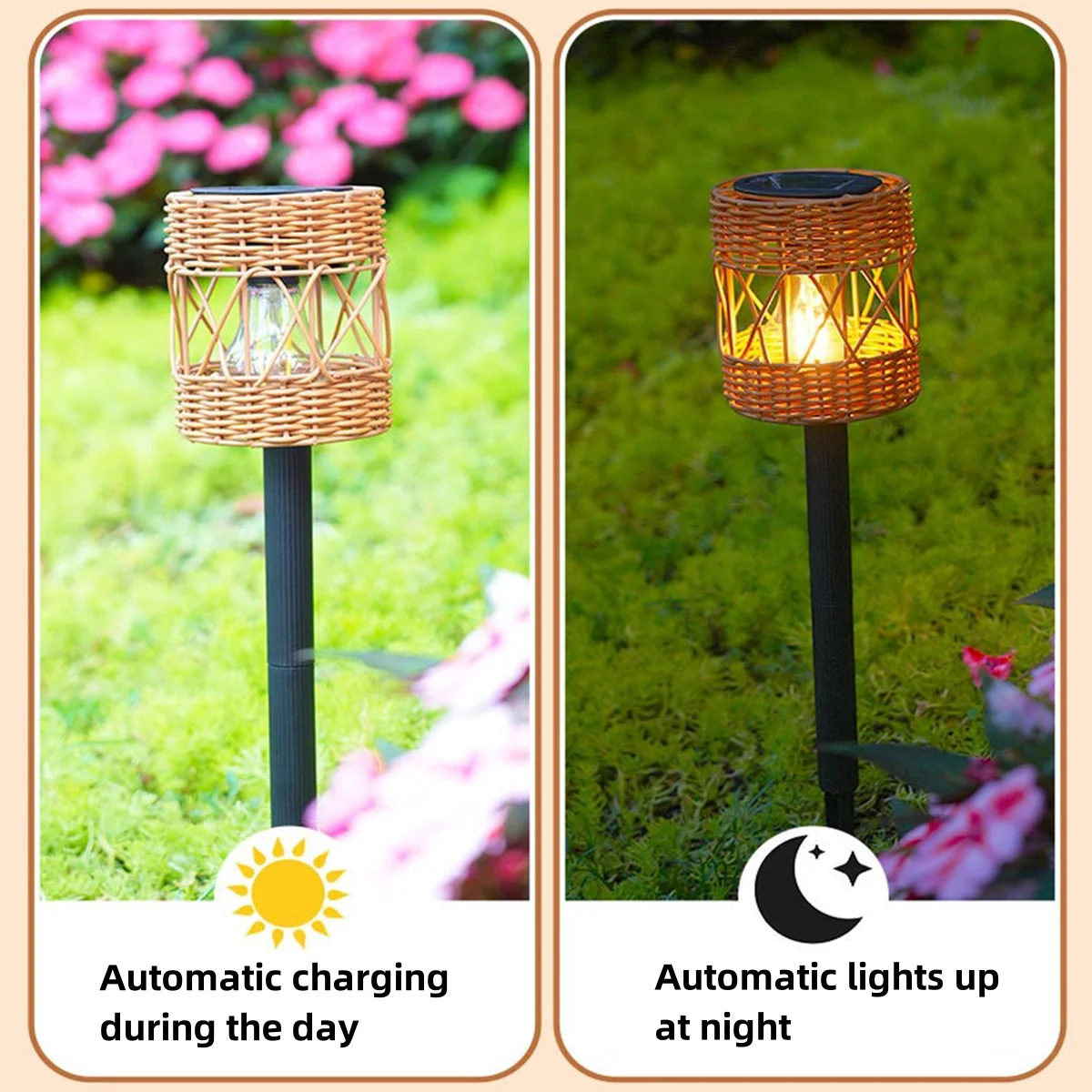 Фонари для газона на солнечной батарее наружные водонепроницаемые садовые лампы