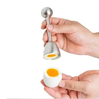 stainless steel boiled egg topper shell top kitchen tool cutter knocker opener egg accessories kitchen gadget