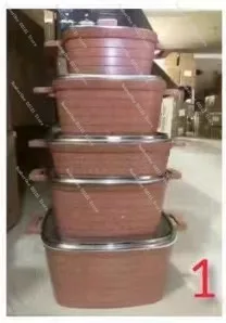 Бытовая кухонная кастрюля Dessini 10 шт. квадратный набор кухонной посуды