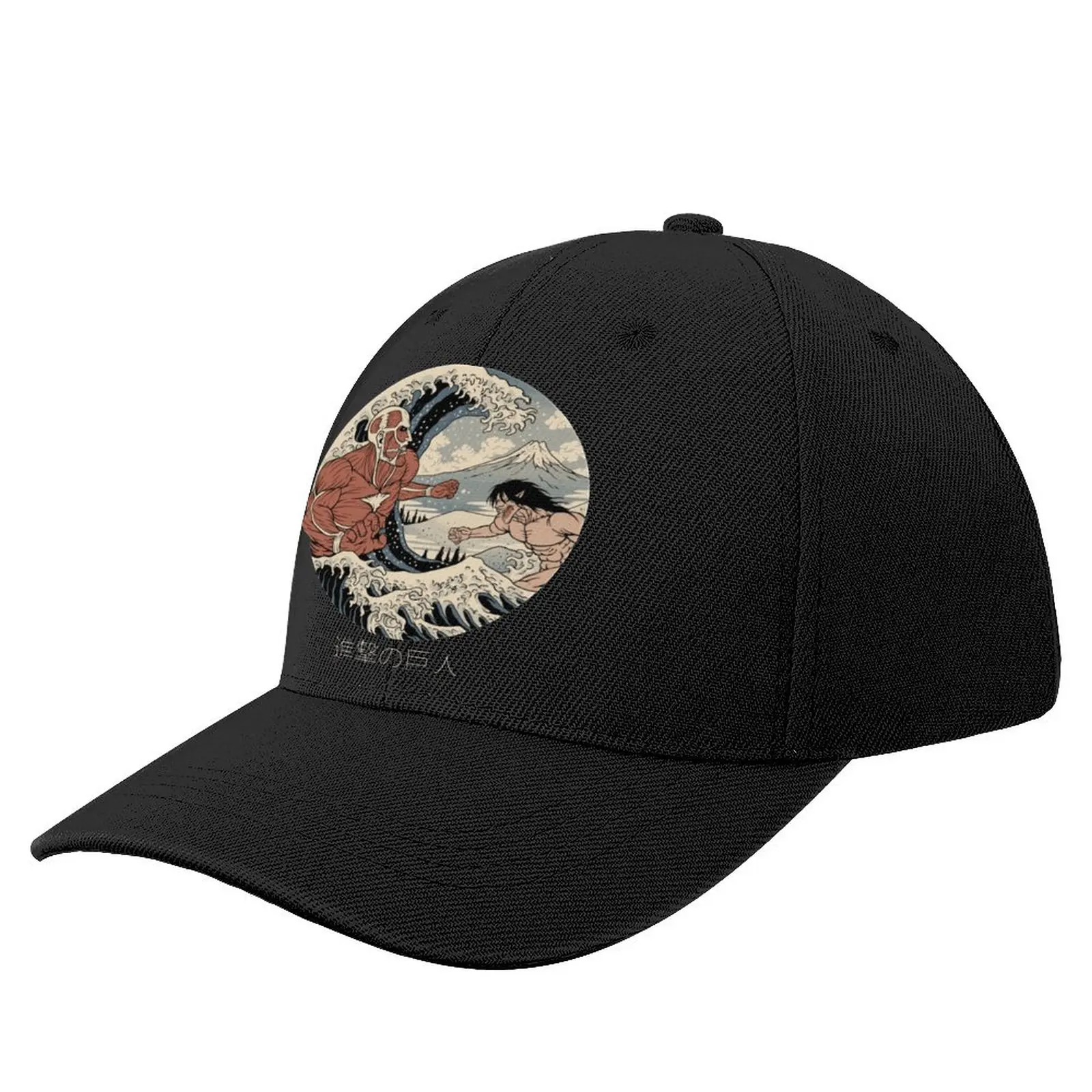 

Attack on Titan Kanagawa Wave Baseball Cap Shingeki No Kyojin Mikasa Anime Fitted Trucker Hat Spring Kpop Custom Baseball Caps