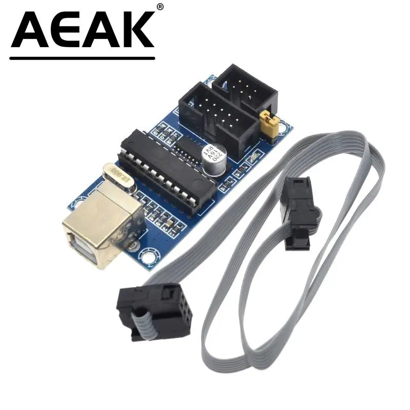 AEAK USBTiny USBtinyISP AVR ISP программатор загрузчик Meag2560 UNO R3 6-контактный кабель для программирования