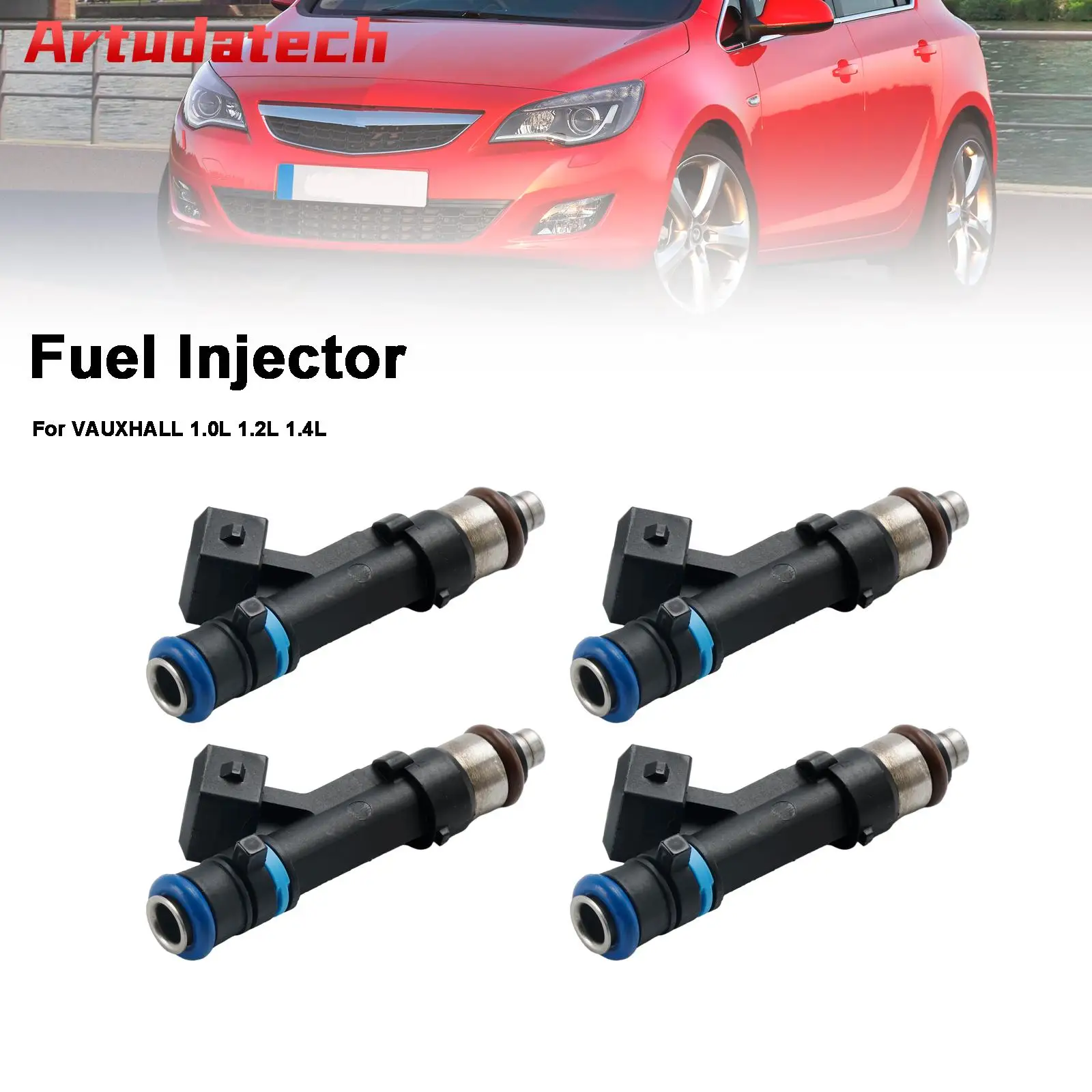 

Artudatech 4 шт. топливный инжектор бензинового двигателя 24420543 подходит для VAUXHALL 1,0 1,2 1,4 0280158181