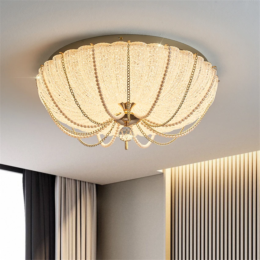 

Nordic Luxury Gold Crystal Ceiling Lights Living Room Villa Hotel Bedroom Study Dining Room Art Decoration LED Ceiling Lamps