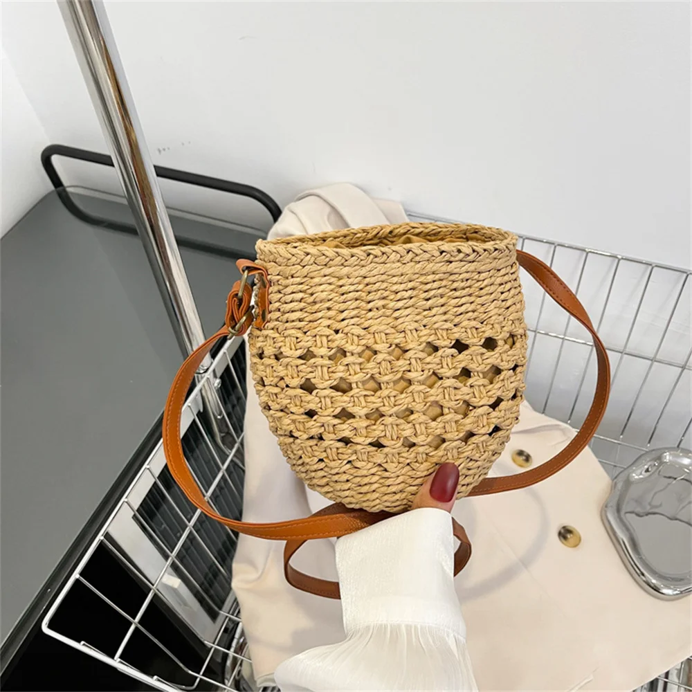 

Summer straw basket bag small bag women's bag new trendy simple texture single shoulder bag fashion messenger bag