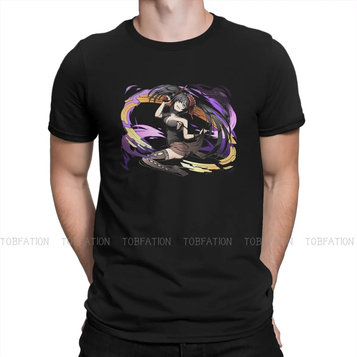 

Kurumi Tokisaki Anime TShirt Date A Live Shido Itsuka Manga Style Streetwear Comfortable T Shirt Men Short Sleeve Clothes