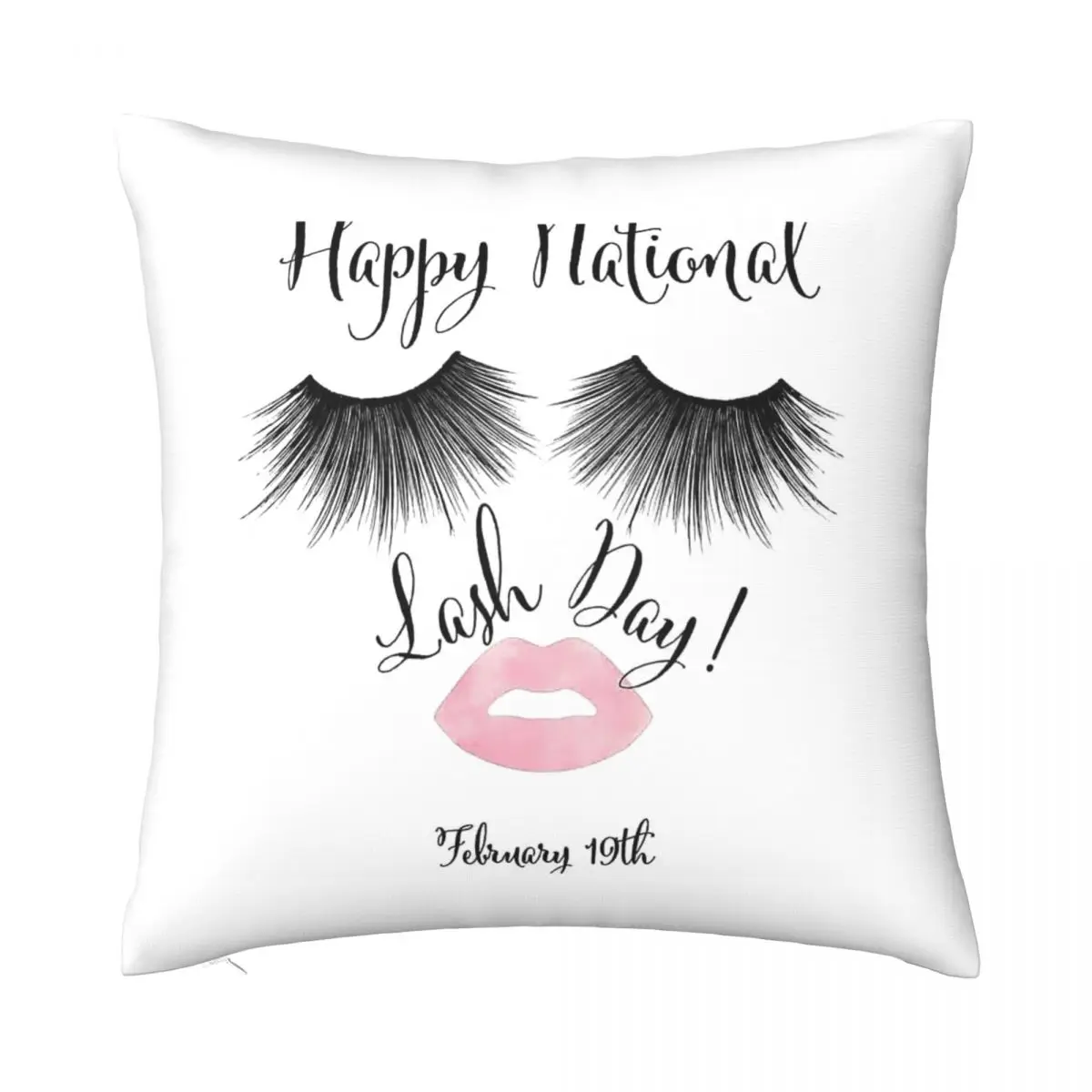 

Eyelash Pillowcase Printed Polyester Cushion Cover Decorative Open And Closed Eyes Pillow Case Cover Home Zippered 45*45cm