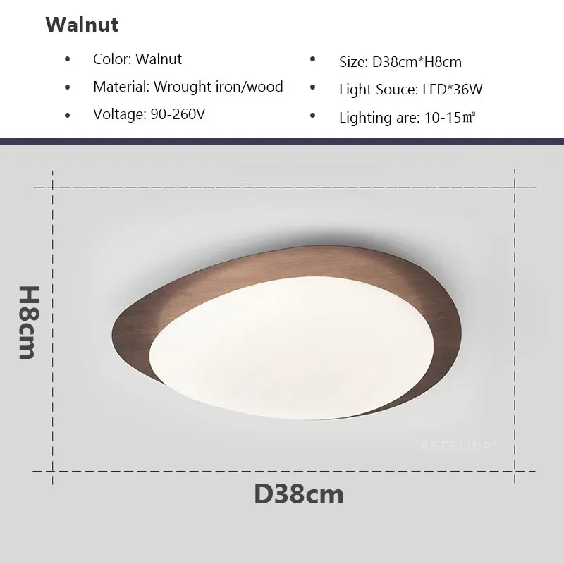 

Потолочные светильники Zhiwudeng Белые LED из орехового дерева