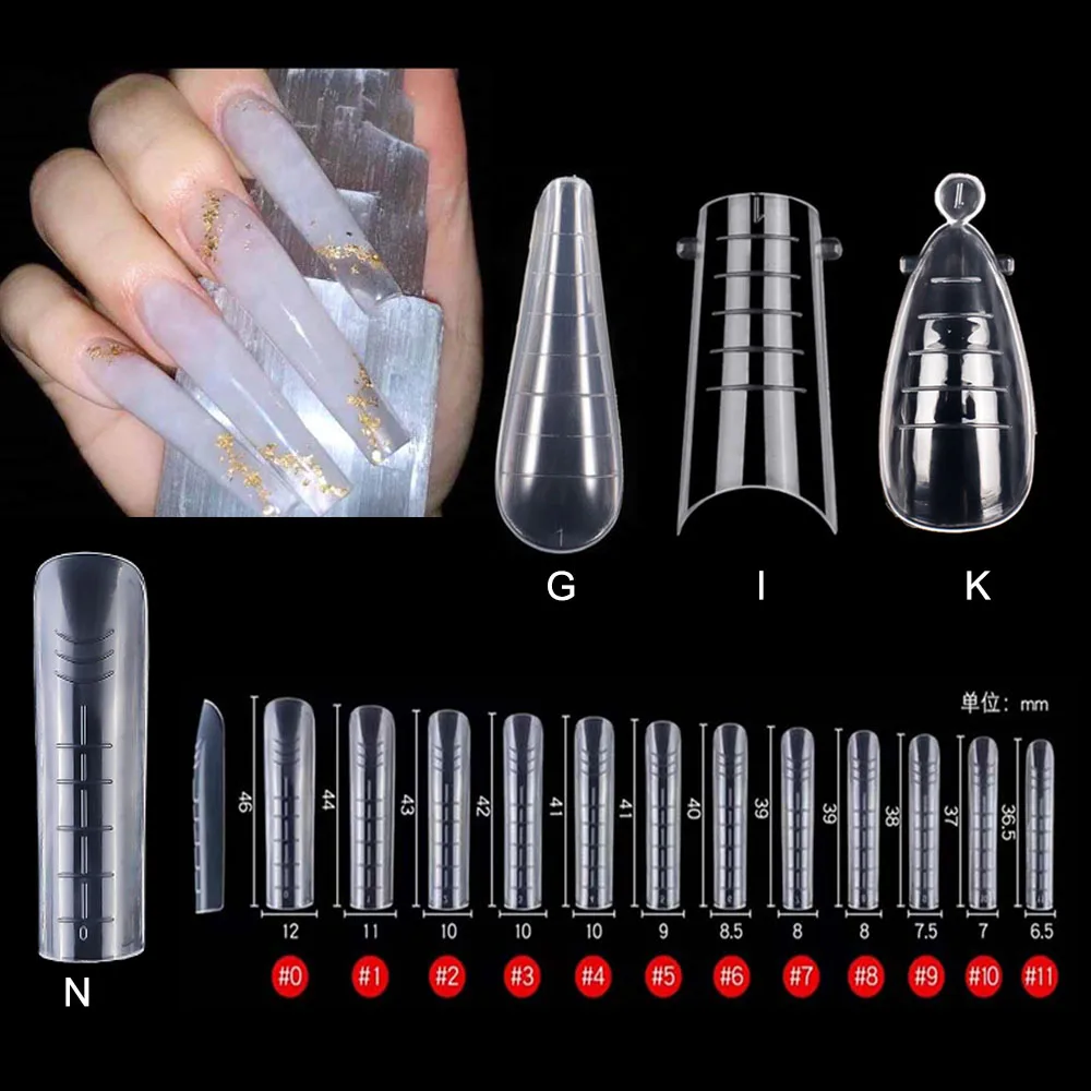 

120Pcs Box Dual Forms Poly Nail Gel Quick Building Mold Tips Finger Extension Nail Art UV Builder Easy Find False Nail Tools