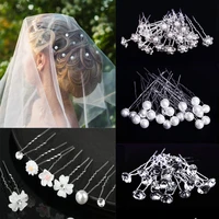hair accessories barrettes crystal pearl hairpin bride headpiece bridal hairpin flower hairpin stick u shaped hair clip