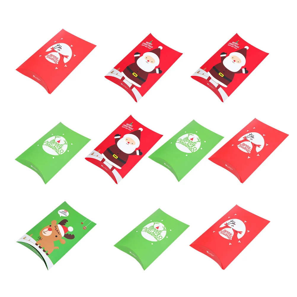 

Christmas Box Boxes Xmas Favor Party Gift Pillow Kraft Candy Paper Wrapping Packaging Decoration Ornament Stocking Filler Treat