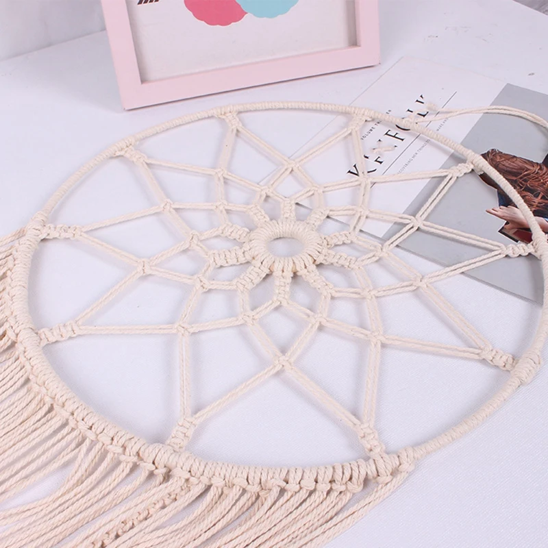 

Handmade Dream Catcher Net With Feathers Wall Hanging Dreamcatcher Craft Gift Christmas Decoration For Home - 100Cm