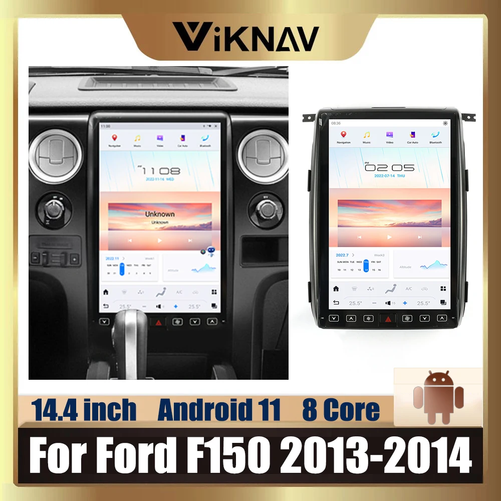 

Автомобильная магнитола для Ford F150 14,4-2013, 2014 дюйма, Android 11, мультимедийный плеер с GPS-навигацией, головное устройство, беспроводной Carplay 128G