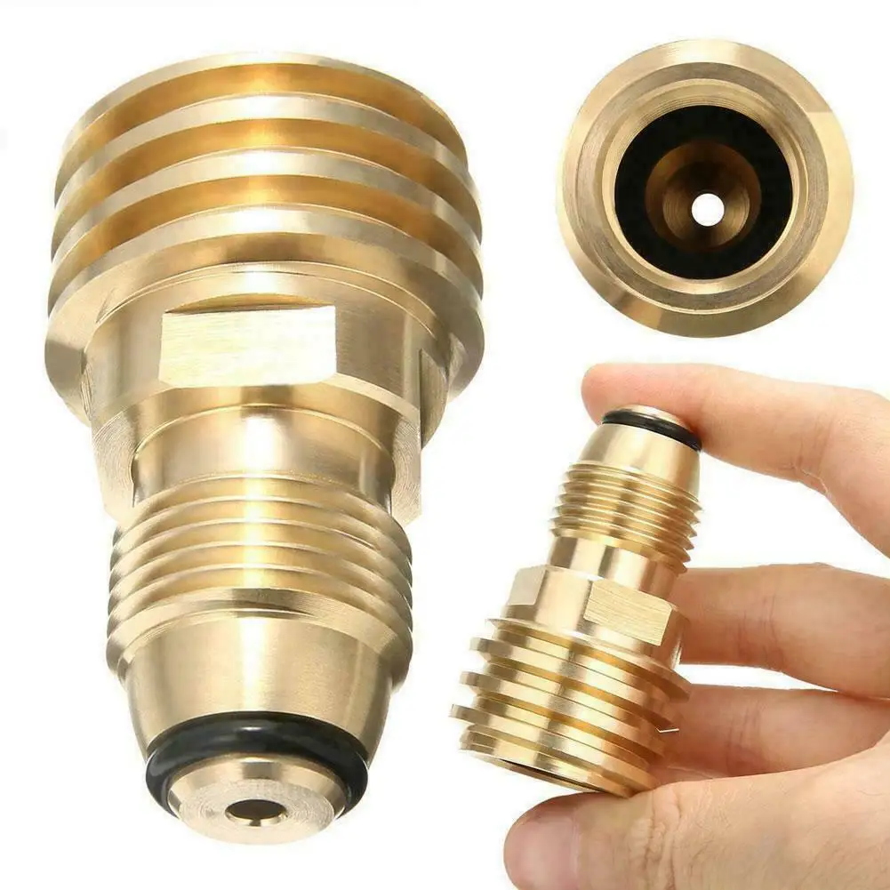 

Propane Tank Adapter Solid Brass Regulator Valve Safety POL Tank Convert to QCC1/Type1 LPG Gas Tank for Outdoor Camping Cookout