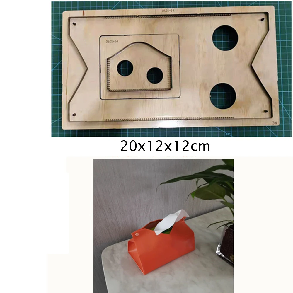 DIY leather craft tissue bag die cutting knife mold metal hollowed punch tool blade 20x12x12cm