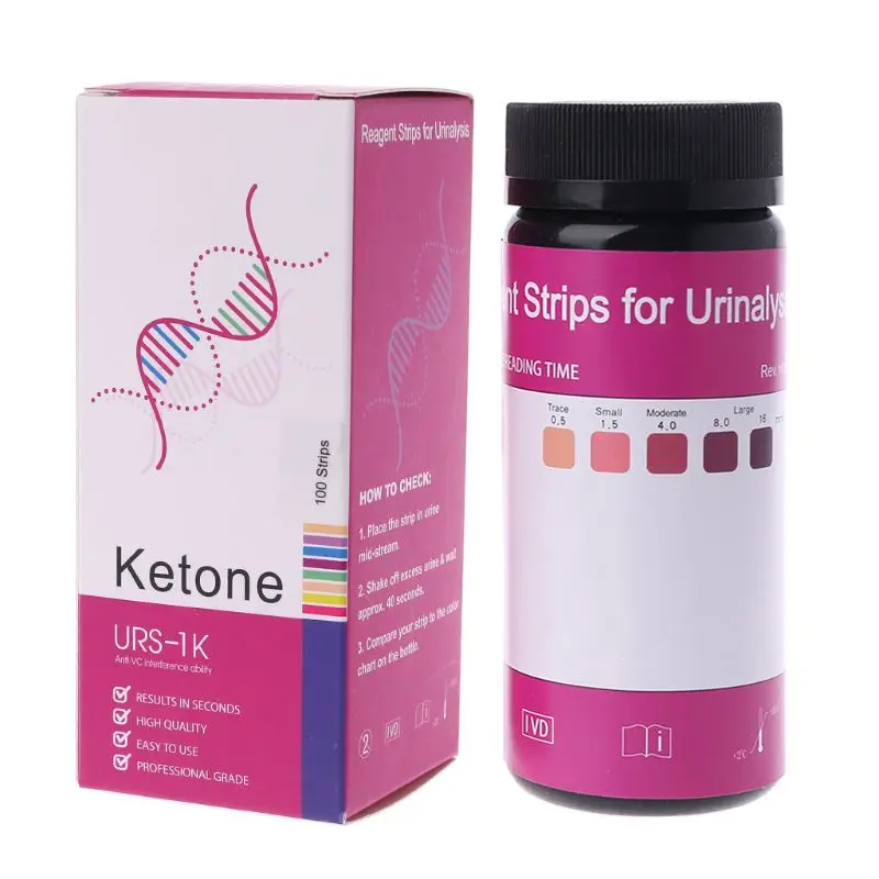 

100 Pieces Ketone Test Analysis Strip Ketosis Home Urinalysis Provide Daily Testing and Monitoring of Ketosis Accurate