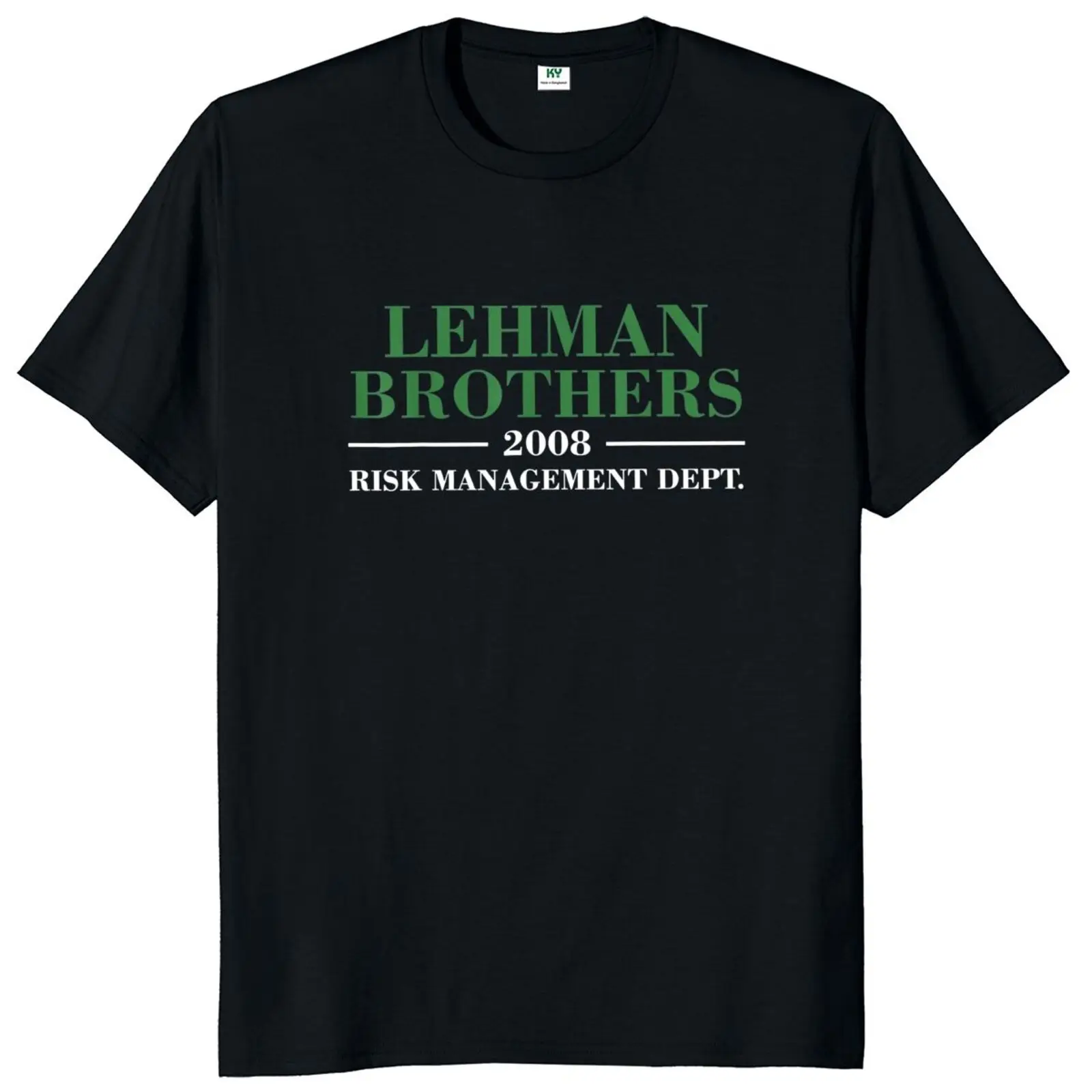 Футболка Lehman Brothers 2008 контроль рисков Dept 2022 трендовая Повседневная Мужская модная