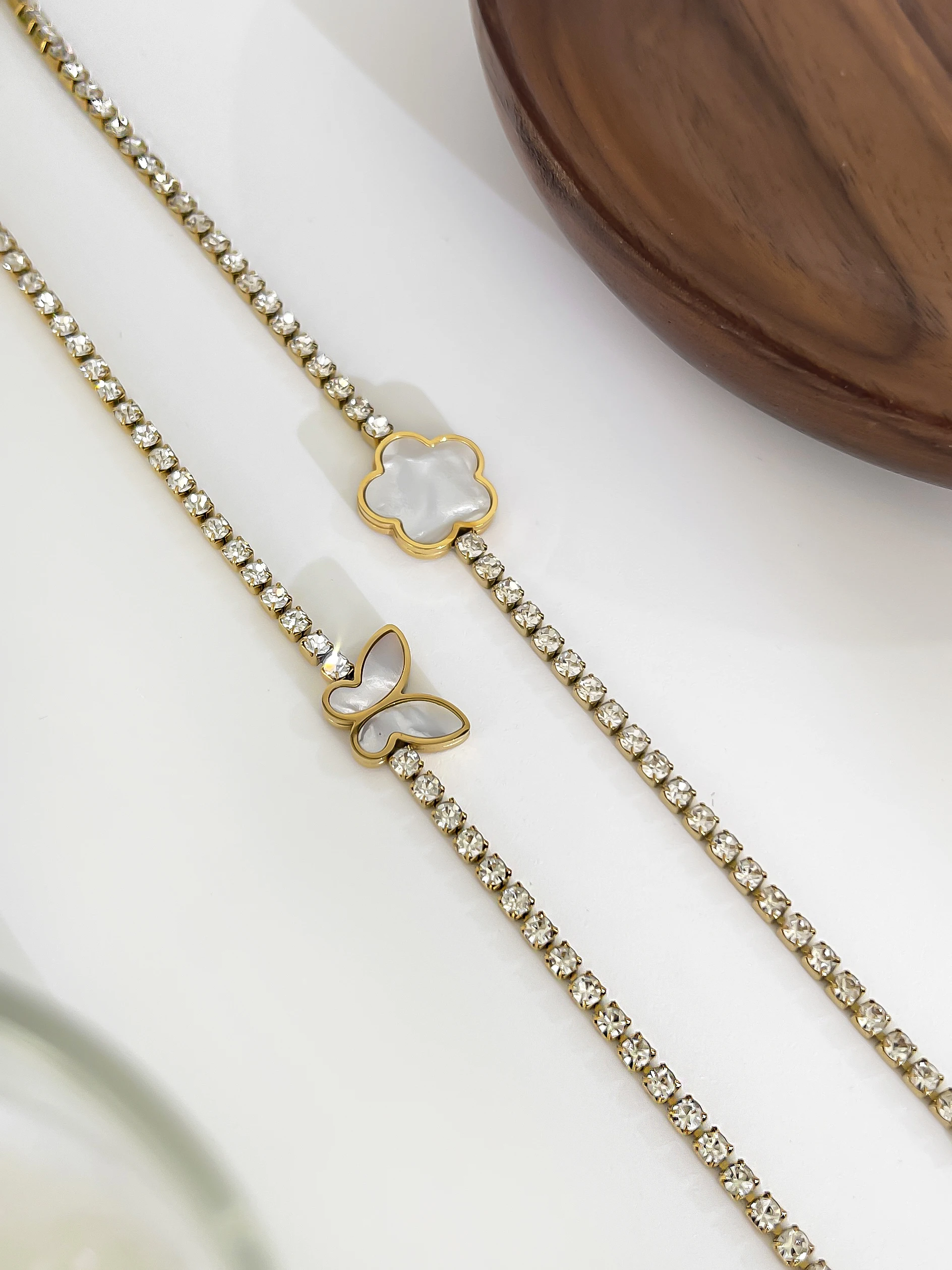 Модные Изящные браслеты Peri'sbox из нержавеющей стали с блестящими