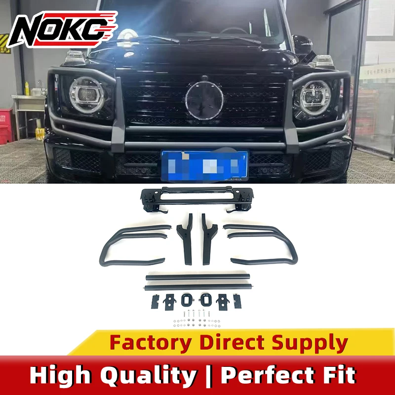 Фото Передний бампер-кенгурятник B Style Widebody для Mercedes W464 G63 G800, усиленная защита от ударов №2